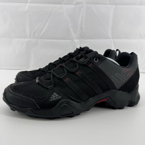 Adidas AX2 D67192 Mens 10 Hiking Shoes Black Gray Mesh Lace Up Athletic Sneaker main image 8